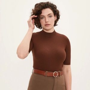 Frank & Oak Short-sleeved Mockneck Sweater